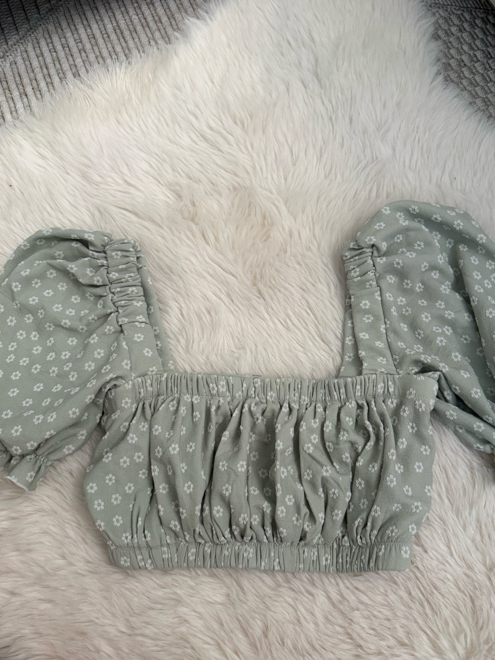 Montce Floral Jade  Sage Green Swimwear Top
